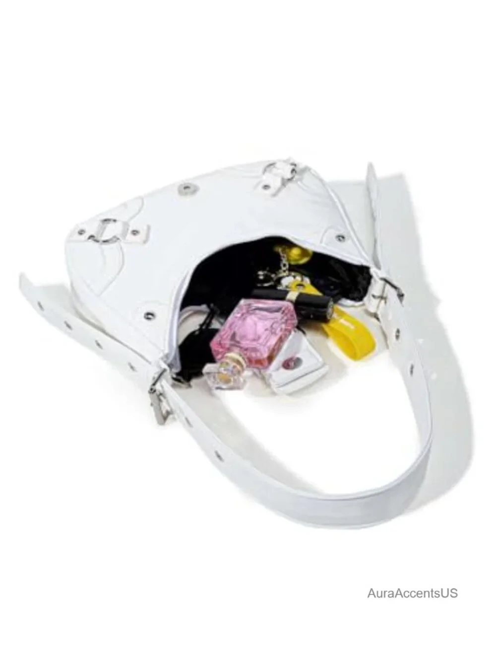 Vintage Y2K Studded PU Leather Hobo Shoulder Bag